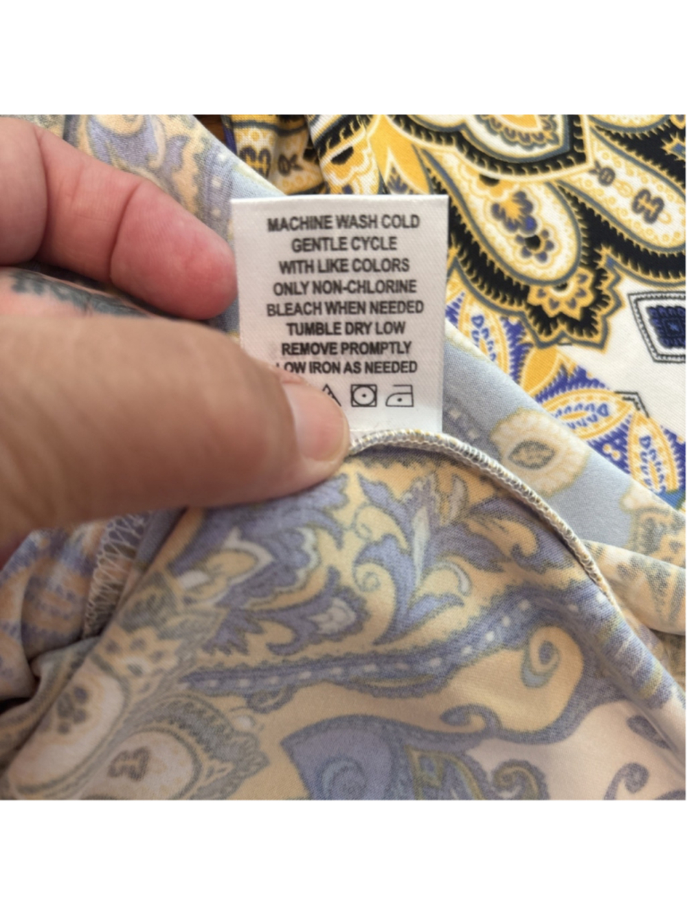 sunny leigh tops long sleeve blue/gold women’s M - Picture 4 of 8